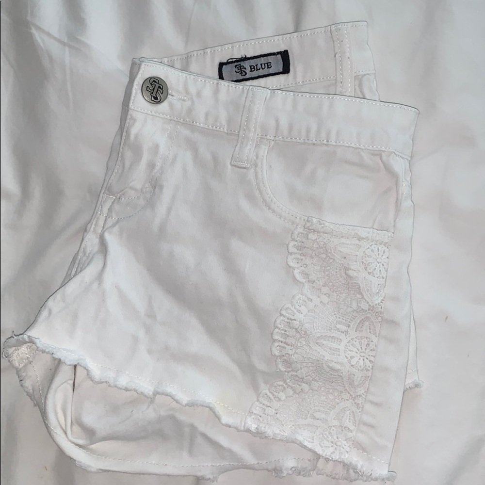 MSTS Blue white jean shorts